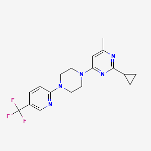 2-Cyclopropyl-4-methyl-6-{4-[5-(trifluoromethyl)pyridin-2-yl]piperazin-1-yl}pyrimidine