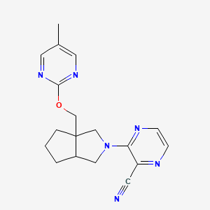 3-(3a-{[(5-Methylpyrimidin-2-yl)oxy]methyl}-octahydrocyclopenta[c]pyrrol-2-yl)pyrazine-2-carbonitrile