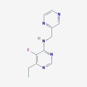 6-ethyl-5-fluoro-N-[(pyrazin-2-yl)methyl]pyrimidin-4-amine