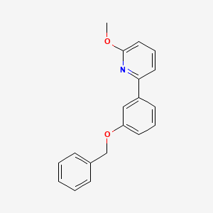 molecular formula C19H17NO2 B1511517 2-[3-(ベンジルオキシ)フェニル]-6-メトキシピリジン CAS No. 1381944-26-8