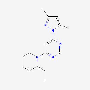 molecular formula C16H23N5 B15115182 4-(3,5-dimethyl-1H-pyrazol-1-yl)-6-(2-ethylpiperidin-1-yl)pyrimidine 