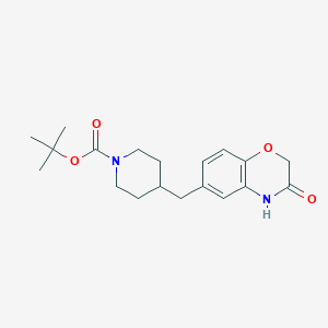 molecular formula C19H26N2O4 B1511519 1-Boc-4-((3-Oxo-3,4-dihydro-2H-benzo[b][1,4]oxazin-6-yl)methyl)piperidine CAS No. 420786-32-9