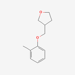 molecular formula C12H16O2 B15115192 3-[(2-Methylphenoxy)methyl]oxolane 