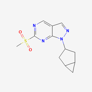 molecular formula C12H14N4O2S B1511521 1-(Bicyclo[3.1.0]hexan-3-yl)-6-(methylsulfonyl)-1H-pyrazolo[3,4-d]pyrimidine CAS No. 1365170-20-2