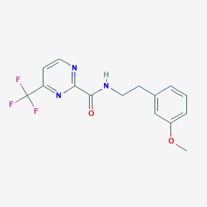 molecular formula C15H14F3N3O2 B15115215 N-[2-(3-methoxyphenyl)ethyl]-4-(trifluoromethyl)pyrimidine-2-carboxamide 