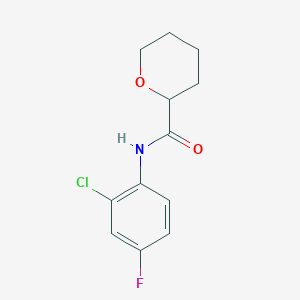 N-(2-chloro-4-fluorophenyl)oxane-2-carboxamide