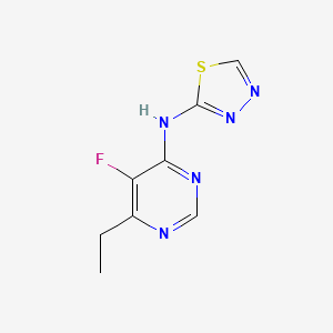 6-ethyl-5-fluoro-N-(1,3,4-thiadiazol-2-yl)pyrimidin-4-amine