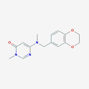 6-{[(2,3-Dihydro-1,4-benzodioxin-6-yl)methyl](methyl)amino}-3-methyl-3,4-dihydropyrimidin-4-one