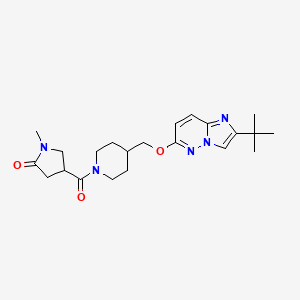 4-{4-[({2-Tert-butylimidazo[1,2-b]pyridazin-6-yl}oxy)methyl]piperidine-1-carbonyl}-1-methylpyrrolidin-2-one