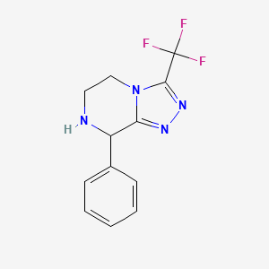molecular formula C12H11F3N4 B1511525 8-Phenyl-3-(trifluoromethyl)-5,6,7,8-tetrahydro-[1,2,4]triazolo[4,3-a]pyrazine CAS No. 794479-16-6