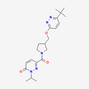 6-(3-{[(6-Tert-butylpyridazin-3-yl)oxy]methyl}pyrrolidine-1-carbonyl)-2-(propan-2-yl)-2,3-dihydropyridazin-3-one