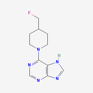 molecular formula C11H14FN5 B15115265 6-[4-(fluoromethyl)piperidin-1-yl]-9H-purine 