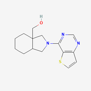 molecular formula C15H19N3OS B15115272 (2-{thieno[3,2-d]pyrimidin-4-yl}-octahydro-1H-isoindol-3a-yl)methanol 