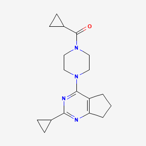 1-cyclopropanecarbonyl-4-{2-cyclopropyl-5H,6H,7H-cyclopenta[d]pyrimidin-4-yl}piperazine