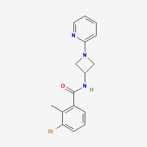 molecular formula C16H16BrN3O B15115291 3-bromo-2-methyl-N-[1-(pyridin-2-yl)azetidin-3-yl]benzamide 