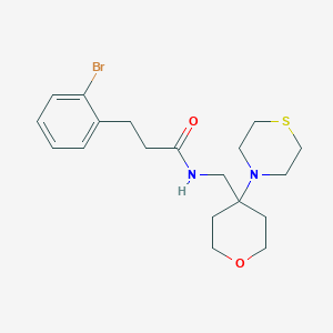 3-(2-bromophenyl)-N-{[4-(thiomorpholin-4-yl)oxan-4-yl]methyl}propanamide