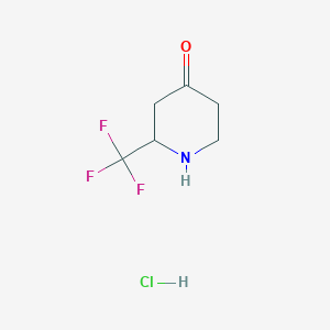 molecular formula C6H9ClF3NO B1511530 2-(Trifluoromethyl)piperidin-4-one hydrochloride CAS No. 1253789-36-4