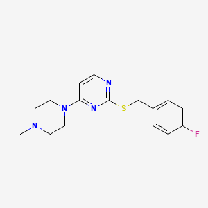 2-{[(4-Fluorophenyl)methyl]sulfanyl}-4-(4-methylpiperazin-1-YL)pyrimidine