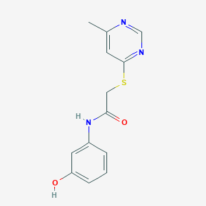 N-(3-hydroxyphenyl)-2-[(6-methylpyrimidin-4-yl)sulfanyl]acetamide