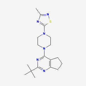 1-{2-tert-butyl-5H,6H,7H-cyclopenta[d]pyrimidin-4-yl}-4-(3-methyl-1,2,4-thiadiazol-5-yl)piperazine