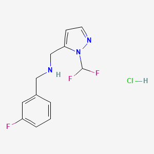 1-[1-(difluoromethyl)-1H-pyrazol-5-yl]-N-(3-fluorobenzyl)methanamine