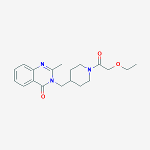 molecular formula C19H25N3O3 B15115354 3-{[1-(2-Ethoxyacetyl)piperidin-4-yl]methyl}-2-methyl-3,4-dihydroquinazolin-4-one 