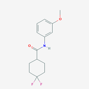 molecular formula C14H17F2NO2 B15115377 4,4-difluoro-N-(3-methoxyphenyl)cyclohexane-1-carboxamide 