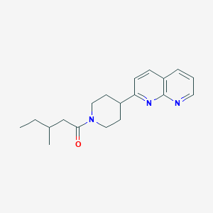 3-Methyl-1-[4-(1,8-naphthyridin-2-yl)piperidin-1-yl]pentan-1-one