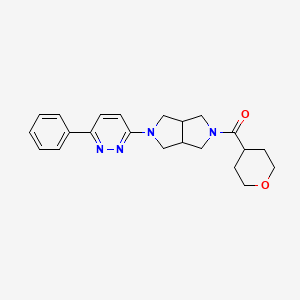 3-[5-(Oxane-4-carbonyl)-octahydropyrrolo[3,4-c]pyrrol-2-yl]-6-phenylpyridazine