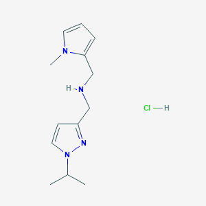 molecular formula C13H21ClN4 B15115388 1-(1-isopropyl-1H-pyrazol-3-yl)-N-[(1-methyl-1H-pyrrol-2-yl)methyl]methanamine 