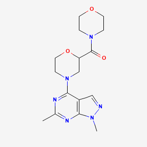 4-{1,6-dimethyl-1H-pyrazolo[3,4-d]pyrimidin-4-yl}-2-(morpholine-4-carbonyl)morpholine