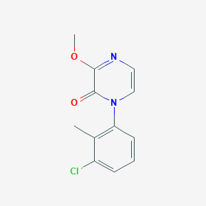 molecular formula C12H11ClN2O2 B15115450 1-(3-Chloro-2-methylphenyl)-3-methoxy-1,2-dihydropyrazin-2-one 