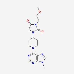 3-(2-methoxyethyl)-1-[1-(9-methyl-9H-purin-6-yl)piperidin-4-yl]imidazolidine-2,4-dione