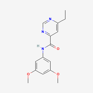 molecular formula C15H17N3O3 B15115454 N-(3,5-dimethoxyphenyl)-6-ethylpyrimidine-4-carboxamide 