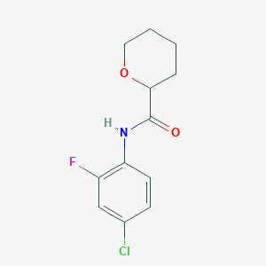 N-(4-chloro-2-fluorophenyl)oxane-2-carboxamide