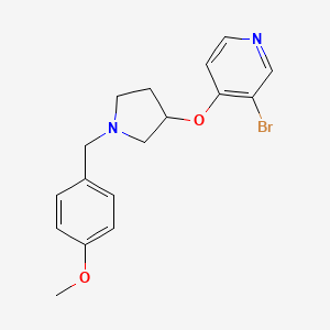 molecular formula C17H19BrN2O2 B15115488 3-Bromo-4-({1-[(4-methoxyphenyl)methyl]pyrrolidin-3-yl}oxy)pyridine 