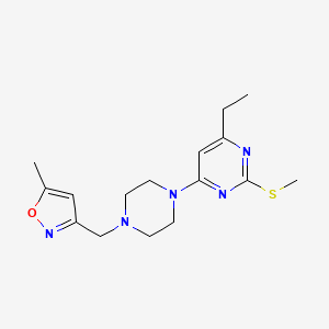 4-Ethyl-6-{4-[(5-methyl-1,2-oxazol-3-yl)methyl]piperazin-1-yl}-2-(methylsulfanyl)pyrimidine