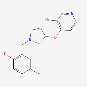 molecular formula C16H15BrF2N2O B15115500 3-Bromo-4-({1-[(2,5-difluorophenyl)methyl]pyrrolidin-3-yl}oxy)pyridine 