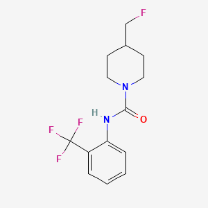 molecular formula C14H16F4N2O B15115501 4-(fluoromethyl)-N-[2-(trifluoromethyl)phenyl]piperidine-1-carboxamide 