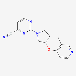 2-{3-[(3-Methylpyridin-4-yl)oxy]pyrrolidin-1-yl}pyrimidine-4-carbonitrile