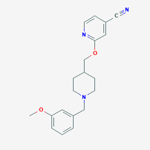 molecular formula C20H23N3O2 B15115529 2-({1-[(3-Methoxyphenyl)methyl]piperidin-4-yl}methoxy)pyridine-4-carbonitrile 