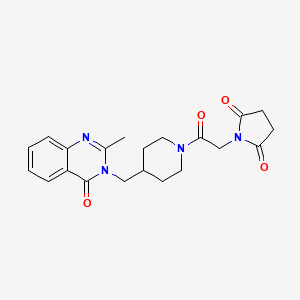 1-(2-{4-[(2-Methyl-4-oxo-3,4-dihydroquinazolin-3-yl)methyl]piperidin-1-yl}-2-oxoethyl)pyrrolidine-2,5-dione