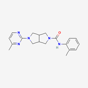 molecular formula C19H23N5O B15115544 N-(2-methylphenyl)-5-(4-methylpyrimidin-2-yl)-octahydropyrrolo[3,4-c]pyrrole-2-carboxamide 