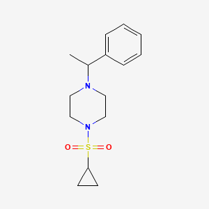 molecular formula C15H22N2O2S B15115580 1-(Cyclopropanesulfonyl)-4-(1-phenylethyl)piperazine 