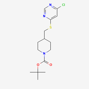 molecular formula C15H22ClN3O2S B1511564 tert-Butyl 4-(((6-chloropyrimidin-4-yl)thio)methyl)piperidine-1-carboxylate 