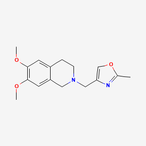 molecular formula C16H20N2O3 B15115720 6,7-Dimethoxy-2-[(2-methyl-1,3-oxazol-4-yl)methyl]-1,2,3,4-tetrahydroisoquinoline 