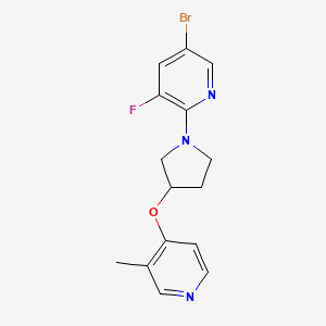 5-Bromo-3-fluoro-2-{3-[(3-methylpyridin-4-yl)oxy]pyrrolidin-1-yl}pyridine