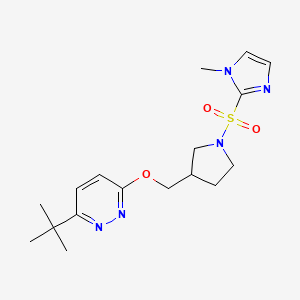 3-tert-butyl-6-({1-[(1-methyl-1H-imidazol-2-yl)sulfonyl]pyrrolidin-3-yl}methoxy)pyridazine