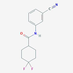 molecular formula C14H14F2N2O B15115773 N-(3-cyanophenyl)-4,4-difluorocyclohexane-1-carboxamide 