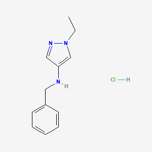 N-benzyl-1-ethylpyrazol-4-amine;hydrochloride